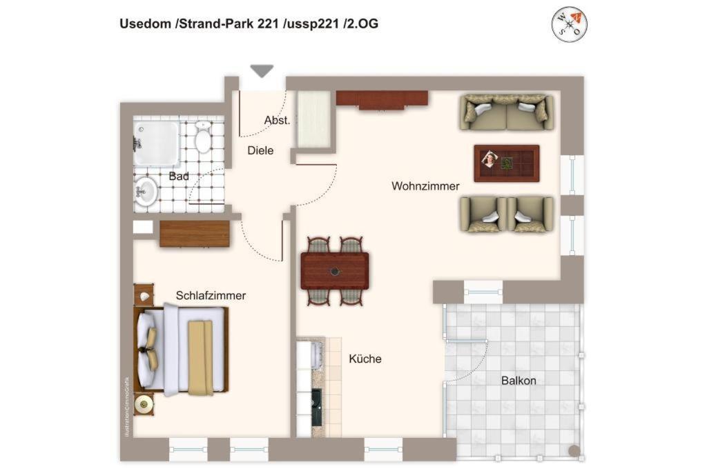 Strand-Park Strand-Park 221 Apartman Heringsdorf  Kültér fotó